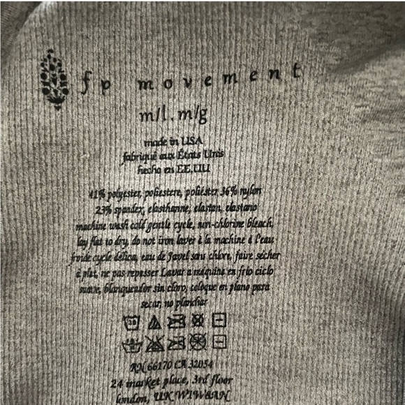 Free People FP Movement Women's Gray Sports Bra Twist Keyhole Back Size M/L - Picture 4 of 4